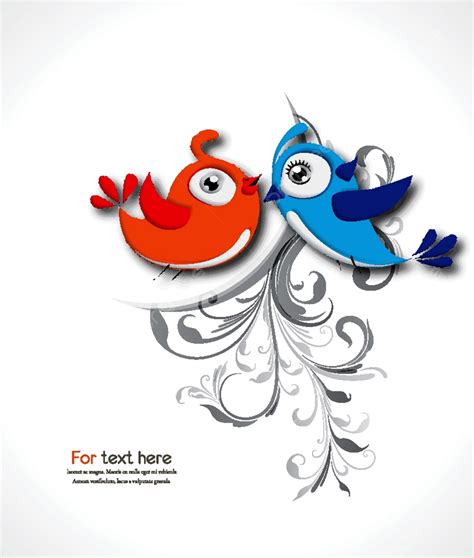 Love Birds Vector Illustration Template Download On Pngtree