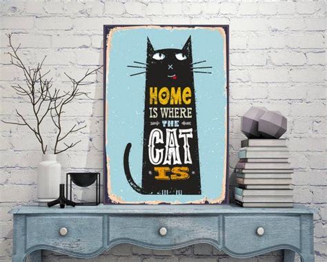 A Home Without A Cat Is Just A House Cat Sign Cat Signs Custom Etsy