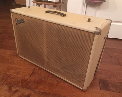 1962 Fender 2x12 Bassman Speaker Cabinet Blonde Reverb