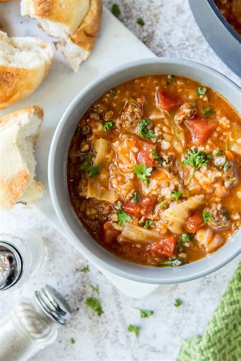 Cabbage Roll Soup Recipe And Video Valerie S Kitchen