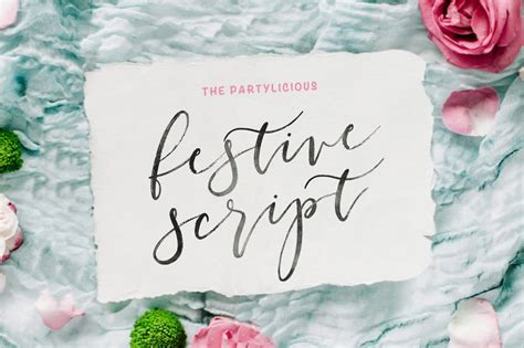 The Partylicious Festive Script Script Fonts Creative Market
