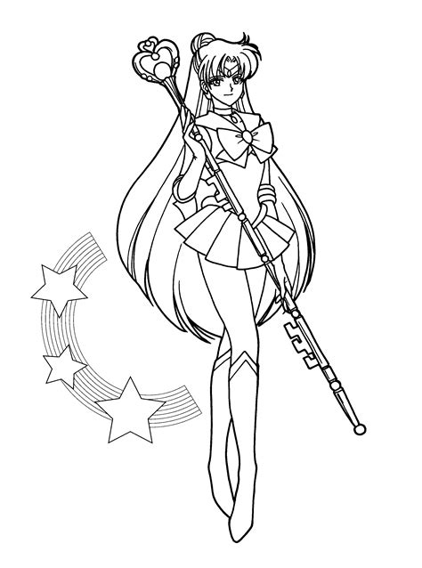 Sailor Moon Coloring Pages Mars