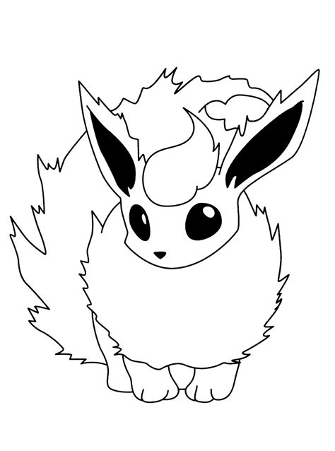 Pokemon Flareon Coloring Pages Printable Free Pokemon Coloring Pages