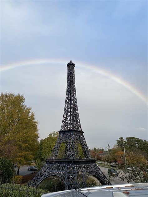 Rainbow 🌈 Over The Eiffel Tower In Lafayette Village Rraleigh