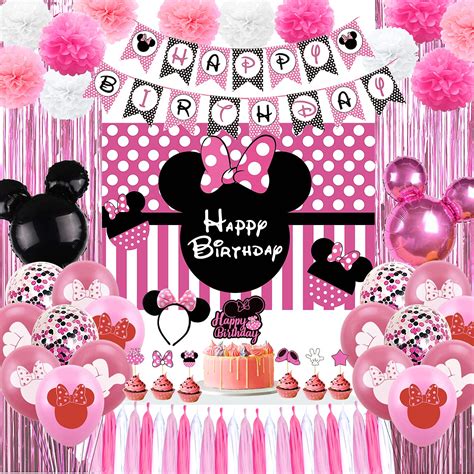 Buy Minnie Birthday Party Supplies Minnie Theme Mouse Birthday