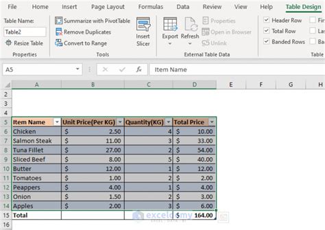 How To Insert A Total Row In Excel 4 Easy Methods Exceldemy