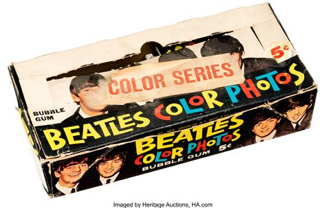 Beatles Color Photos Bubble Gum Trading Cards Box And Wax Packs Lot