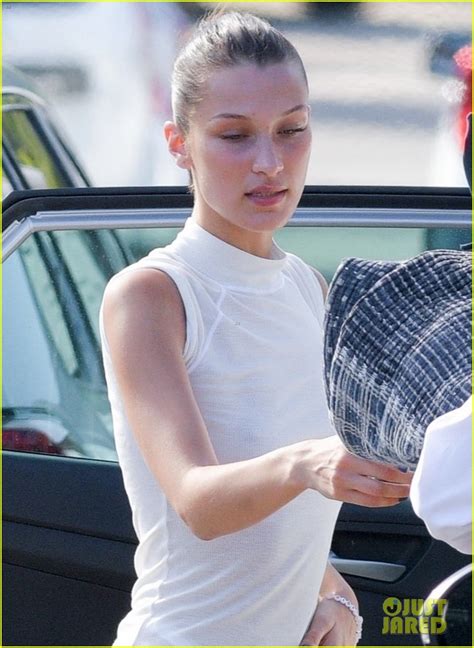 Photo Bella Hadid Shows Off Her Legs White Dress St Barts 03 Photo 4400534 Just Jared