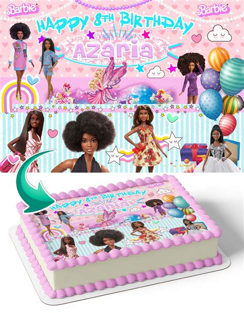 Barbie Happy Birthday Cake Topper Tranetbiologiaufrjbr