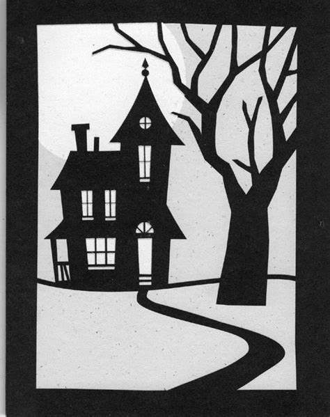 Haunted House Template Halloween Art Projects Halloween Quilts