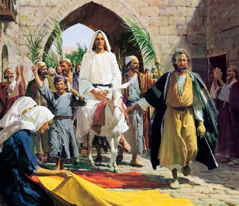 Triumphal Entry Christs Triumphal Entry Into Jerusalem By Harry