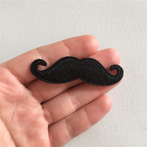 Moustache Iron On Patch Movember Mustache Badge Hipster Etsy