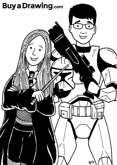 But there are also vast differences. Star Wars Clone and Harry Potter Wizard Cartoon Caricature