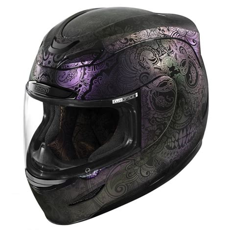 Icon Airmada Chantilly Opal Motorcycle Helmets From Custom Lids Uk