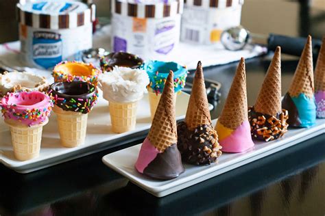 Dipped And Decorated Ice Cream Cones Ice Cream Business Dips Ice