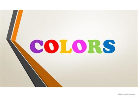 139 Colors English Esl Powerpoints