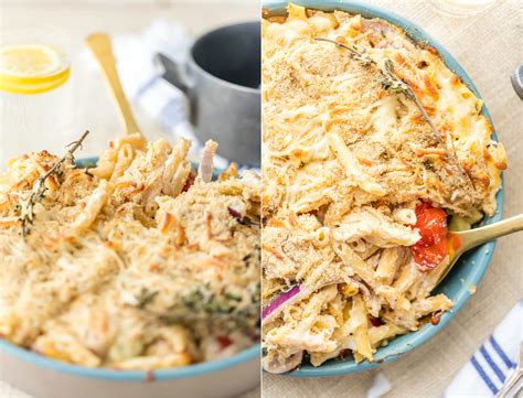 My family loves this sauce. Baked Pasta Primavera with Cream Cheese Alfredo - The ...