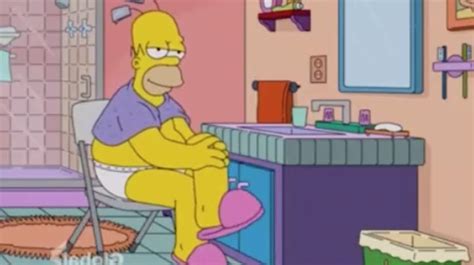Homer Simpson Date Night Prep Hair Foils Bathroom From Ep 19 Season 29