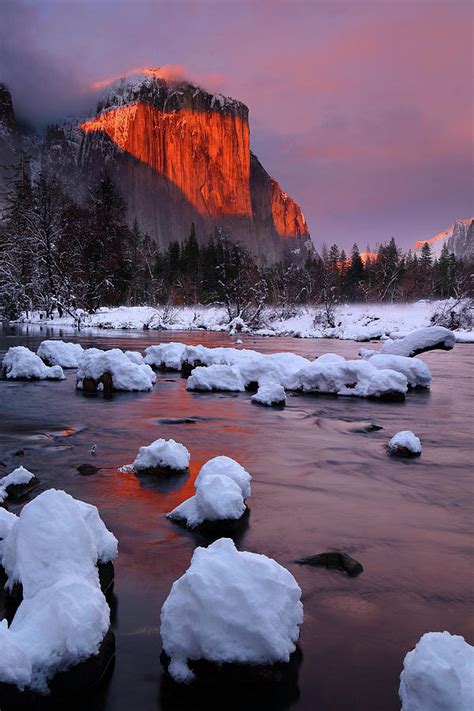 El Capitan Winter Sunset At Yosemite National Park Photograph By Jetson