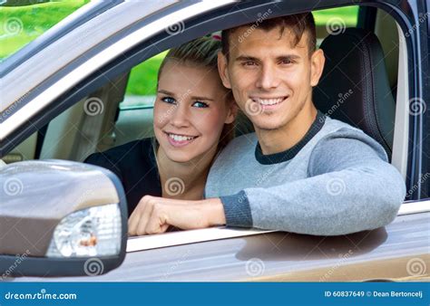Young Couple In Car Stock Image Image Of Cute Hand 60837649
