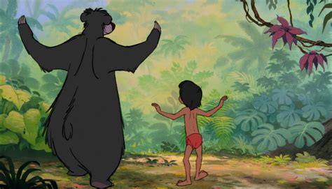 Image Mowgli And Baloo The Bear Are Both Danceing Jungle Book