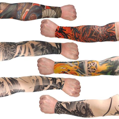 Navkar Crafts Temporary Tattoo Sleeves 6pcs Set Arts Temporary Fake Slip On Tattoo Arm Sleeves