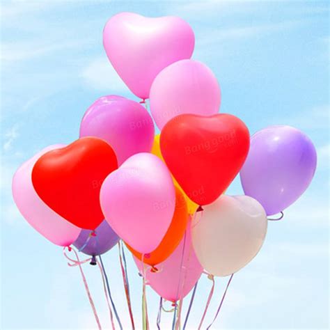 20pcs Love Heart Shape Balloon Balloons Romantic Valentine Proposal
