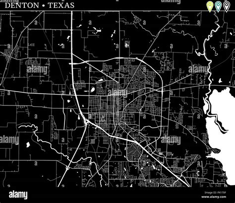 Map Of Denton Texas Stock Vector Images Alamy