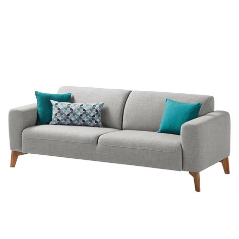 Neues angebot3 sitzer sofa couch sanft stoffsofa sofa hellbraun wohnzimmer schlafruhe. Sofa Bora II (3 Sitzer) Webstoff - Stoff Anda II Silber ...