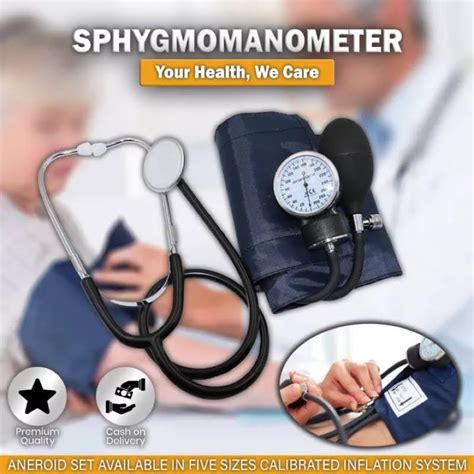 Aneroid Sphygmomanometer Blood Pressure Measure Device Kit Cuff