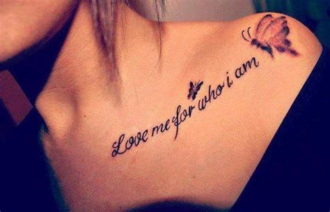 Perfectly Motivational Tattoo Idea For The Shoulder Clavicle Tattoo