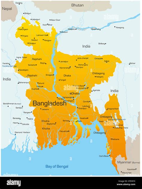 Vector Map Of Bangladesh Country Stock Photo Alamy