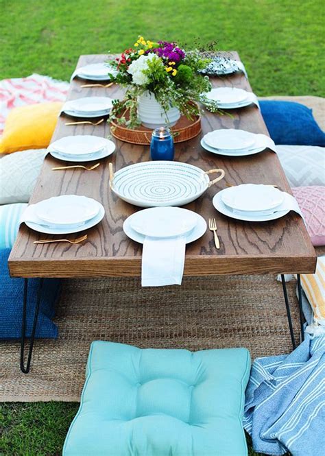 Add a lovely touch to your outdoor space with this charming side table. Image result for eating on the floor around low table ...