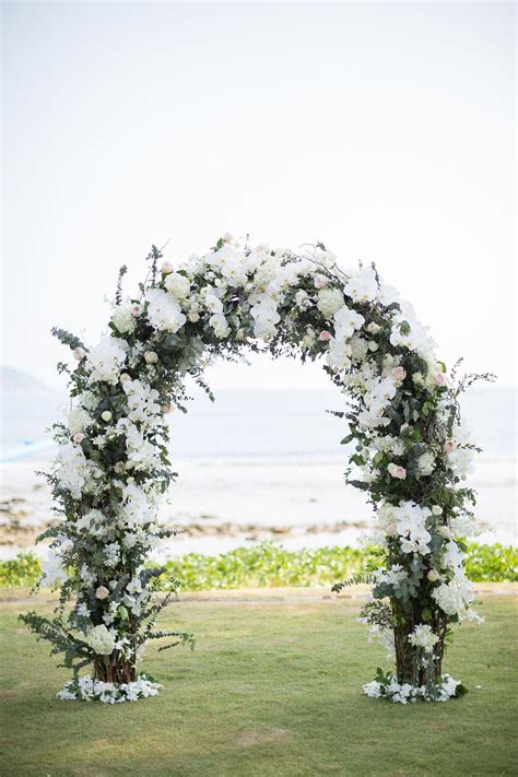 White Floral Wedding Arch For Your Ceremony Green Wedding Decorations