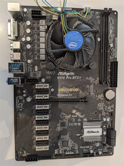 The demo had eight gpus running so there were eight pcie x1 to x16 risers installed leaving six slots open. ASROCK H110 PRO BTC+ / Intel Pentium G4400 / 3 ...