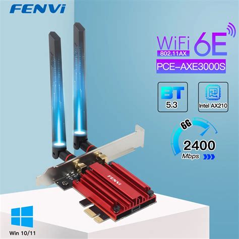 Wi Fi 6e Ax210 5374mbps Tri Band 24g5g6ghz Pci E Sem Fio Adaptador