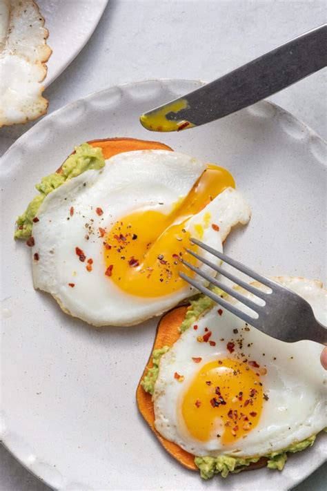Sweet Potato Toast With Fried Eggs Feelgoodfoodie