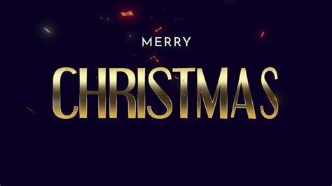 Premium Stock Video Animated Closeup Merry Christmas Text With Fly