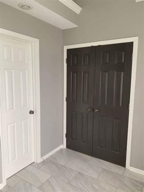 Sherwin Williams Mindful Gray Cabinets Walls Painted In Sherwin