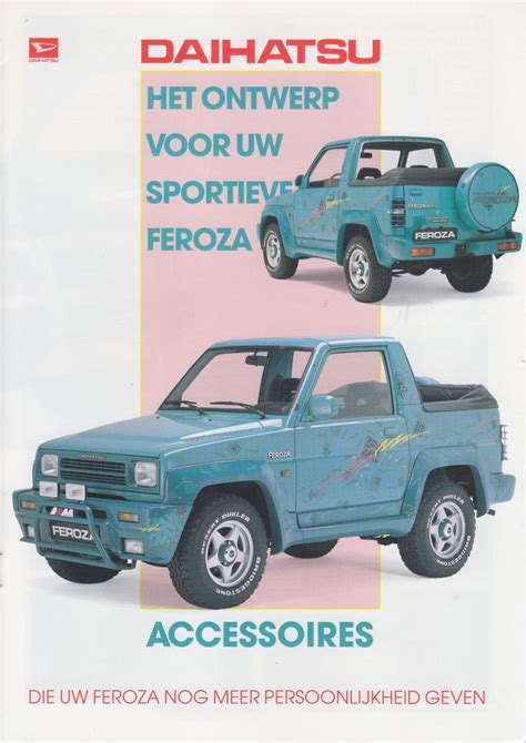 Daihatsu Feroza Accessories Page Brochure Dutch About