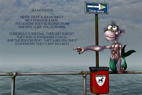 Silly Illustrated Sea Monkey Poem By Astralsid Redbubble