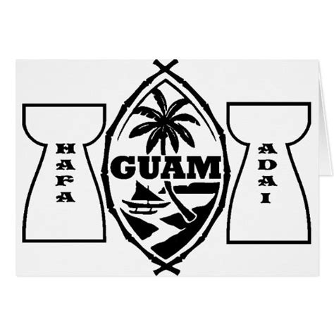 Guam Seal With Latte Stones Greeting Card Zazzle