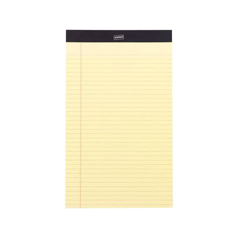 Staples Notepads 85 X 14 Wide Yellow 50 Sheetspad 12 Padspk 26830