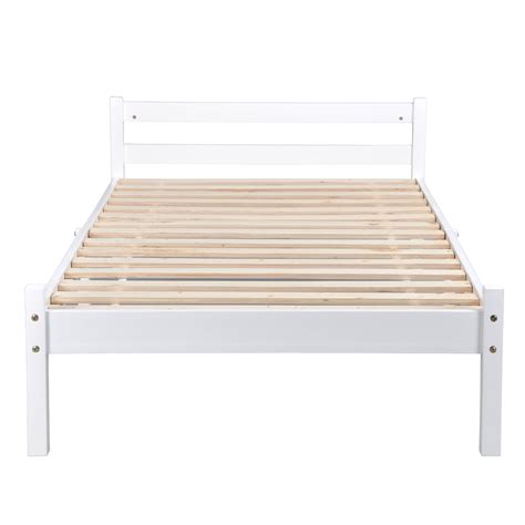 Homy Casa Structure De Lit 90 X 190 Cm Cadre De Lit En Bois Avec