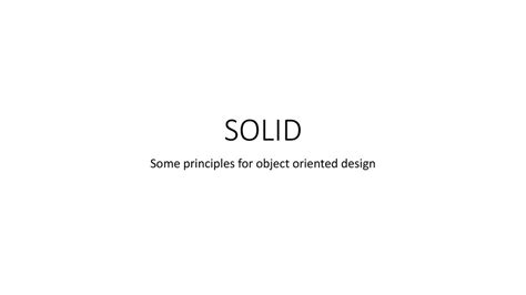 Some Principles For Object Oriented Design Ppt Download