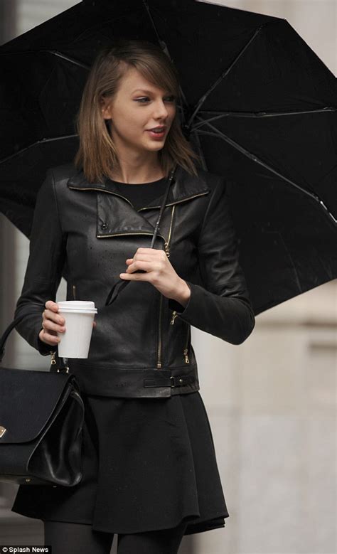 Taylor Swift Looks Gorgeous In Edgy Leather Jacket And Mini Skirt