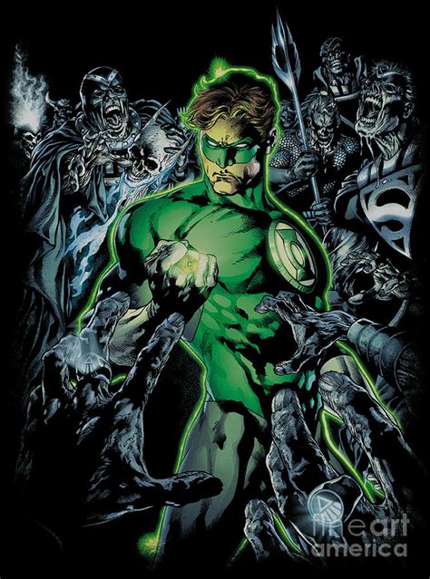 Green Lantern Comic Surrounded By Death Digital Art By Thelma Schilling