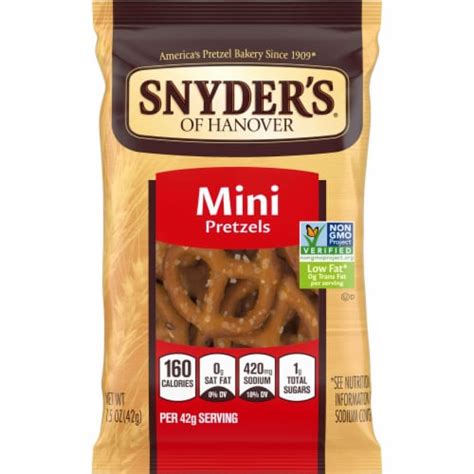 Snyders Of Hanover Mini Pretzels 15 Oz Bag 60 Count 60 Count Fred Meyer