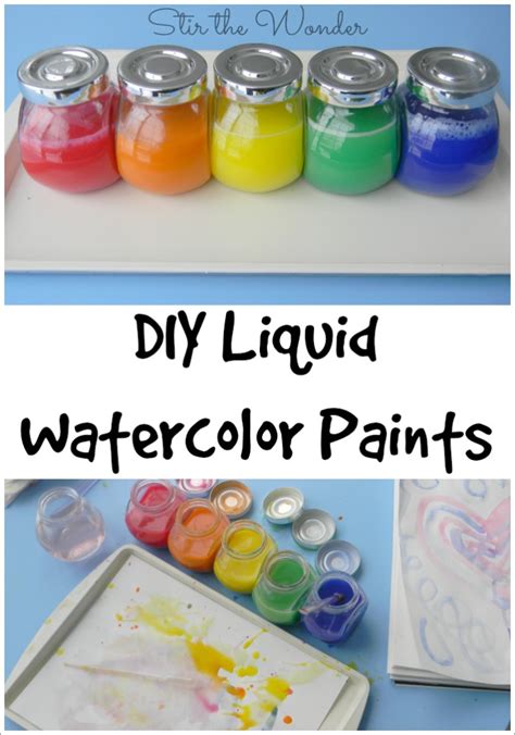 Diy Liquid Watercolor Paint Stir The Wonder