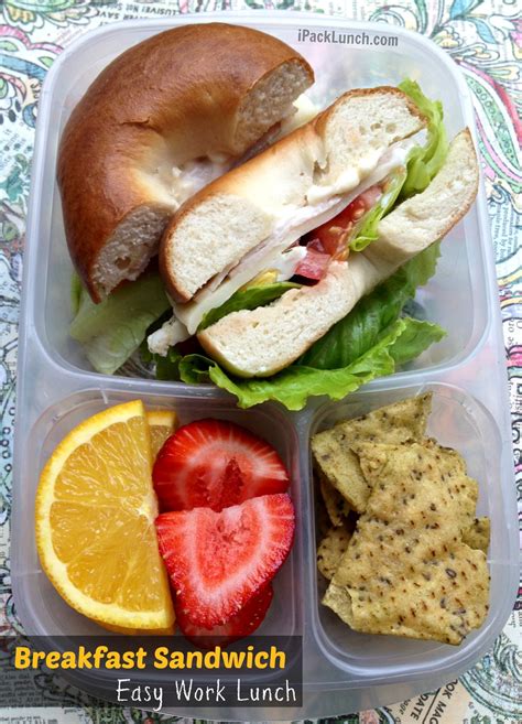 Breakfast Sandwich Easy Lunches For Work Lunch Healthy Snacks